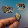 Elegant Vintage Golden Rutilated Quartz with 925 Sterling Silver