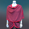 Sangria Tibetan Golden Lotus Cashmere Cape Ruana, Poncho Wrap - Tibetan golden lotus