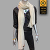 Cashmere Wrap Shawl Scarf - Tibetan golden lotus