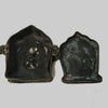 Small Tibetan exquisite antique Gao or prayer box - Tibetan golden lotus