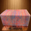 Hand loomed Multi color Boiled Wool Blanket Reversible - Tibetan golden lotus