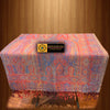 Hand loomed Multi color Boiled Wool Blanket Reversible - Tibetan golden lotus