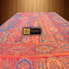 Hand loomed Multi color Boiled Wool Blanket Reversible - Tibetan golden lotus