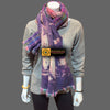 Boiled wool shawl, a neck wrap - Tibetan golden lotus