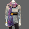 Boiled wool shawl, a neck wrap - Tibetan golden lotus
