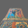 wool wrap scarf, paisley green - Tibetan golden lotus