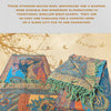 wool wrap scarf, paisley green - Tibetan golden lotus