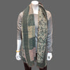 boiled wool shawls, dark green - Tibetan golden lotus