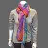 women's boiled wool scarf, multi-color lotus - Tibetan golden lotus