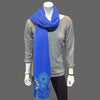 Embroidered wool shawl - Tibetan golden lotus