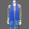 Embroidered wool shawl - Tibetan golden lotus