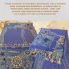 Embroidered wool shawl - Tibetan golden lotus