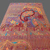Handmade Embroidered wool warm scarf - Tibetan golden lotus