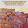 Handmade Embroidered wool warm scarf - Tibetan golden lotus