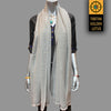 Luxurious Chevron Cashmere Shawl - Tibetan golden lotus