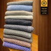 Luxurious Chevron Cashmere Shawl - Tibetan golden lotus