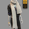 Luxurious Chevron Cashmere Shawl - Tibetan golden lotus