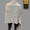 Luxurious Chevron Cashmere Shawl - Tibetan golden lotus