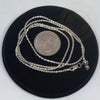 Simple Chain Necklace, Solid Silver  Chain - Tibetan golden lotus