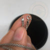 Long Sterling Silver Chain Necklace, 28", Sterling Chain - Tibetan golden lotus