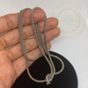Long Sterling Silver Chain Necklace, 28", Sterling Chain - Tibetan golden lotus