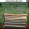 Charcoal Tibetan Golden Lotus Boat Neck Cashmere Poncho - Tibetan golden lotus