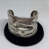 Hand Hammered Sterling Silver Cuff/Bangle Bracelet - Tibetan golden lotus