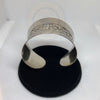 Handmade Sterling Silver Flower Cuff Bracelet - Tibetan golden lotus