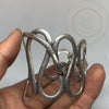 Vintage Handmade Sterling Silver snake Cuff/bangle Bracelet - Tibetan golden lotus