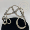 Vintage Handmade Sterling Silver snake Cuff/bangle Bracelet - Tibetan golden lotus