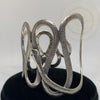 Vintage Handmade Sterling Silver snake Cuff/bangle Bracelet - Tibetan golden lotus