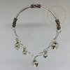 Plain Sterling Silver Key/Heart Love Bracelet Cuff - Tibetan golden lotus