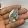Dangle Statement Peridot Teardrop Earring - Tibetan golden lotus