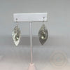 Dangle Statement Peridot Teardrop Earring - Tibetan golden lotus