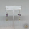 Faceted Rose Teardrop Earring - Tibetan golden lotus
