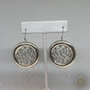Plain Sterling Silver Round Tree Of Life Earring - Tibetan golden lotus