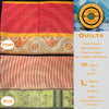 Hand Stitched Throw Bedding Bedcover Blanket, Bedspread Quilt - Tibetan golden lotus