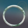 Translucent Natural Antique Jade Bracelet Cuff - Tibetan golden lotus