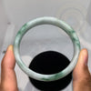Translucent Natural Antique Jade Bracelet Cuff - Tibetan golden lotus