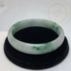 Translucent Natural Antique Jade Bracelet Cuff - Tibetan golden lotus