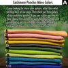 Fuchsia Tibetan Golden Lotus Boat Neck Cashmere Poncho - Tibetan golden lotus