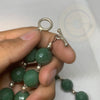 Natural Green Aventurine Gemstone Beads Necklace - Tibetan golden lotus