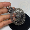 Unique Plain Sterling Silver Pendant - Tibetan golden lotus