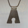 Plain Sterling Silver Lock Pendant - Tibetan golden lotus