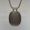 Plain Silver Pendant, Pendant Necklace - Tibetan golden lotus