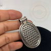 Plain Silver Pendant, Pendant Necklace - Tibetan golden lotus