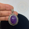 Sterling Silver Amethyst Pendant, Amethyst Jewelry Amethyst Necklace - Tibetan golden lotus