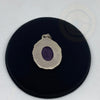 Sterling Silver Amethyst Pendant, Amethyst Jewelry Amethyst Necklace - Tibetan golden lotus