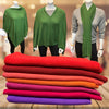 Ultramarine Boat Neck Cashmere Poncho - Tibetan golden lotus