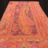 Reversible Boiled Wool Throw blanket - Tibetan golden lotus